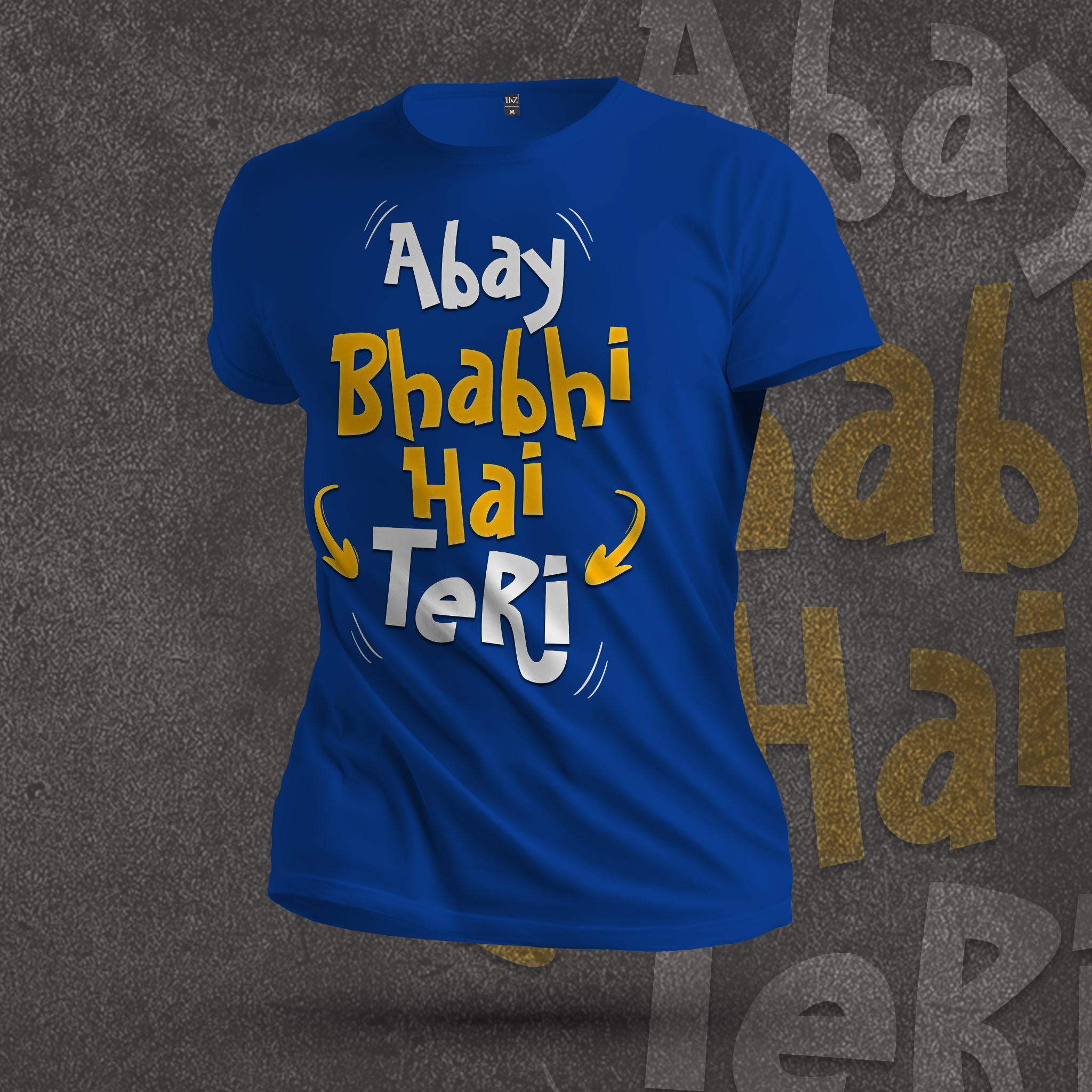Abay Bhabhi Hai Teri Crew Neck T-Shirt - Image 15