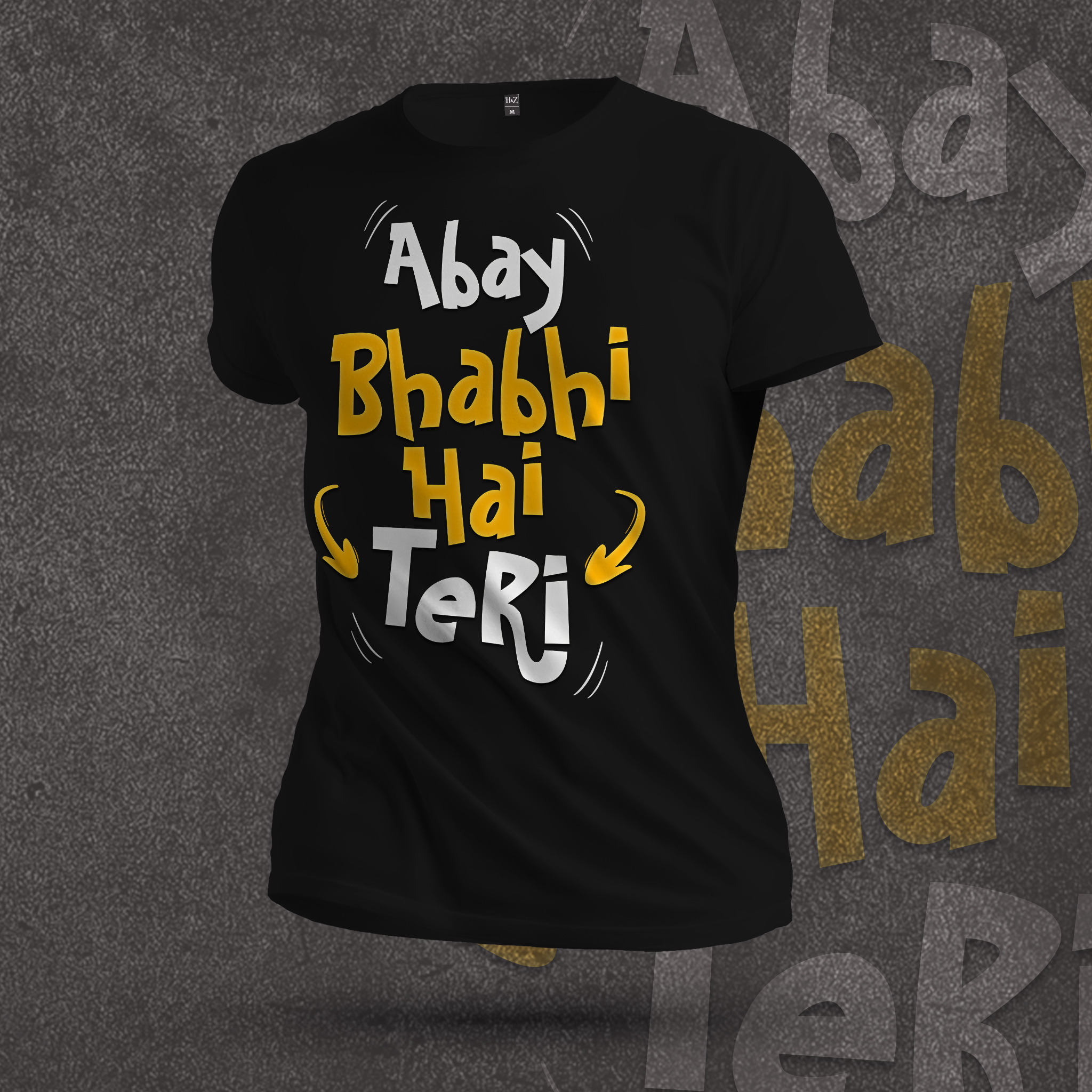 Abay Bhabhi Hai Teri Crew Neck T-Shirt - Image 3