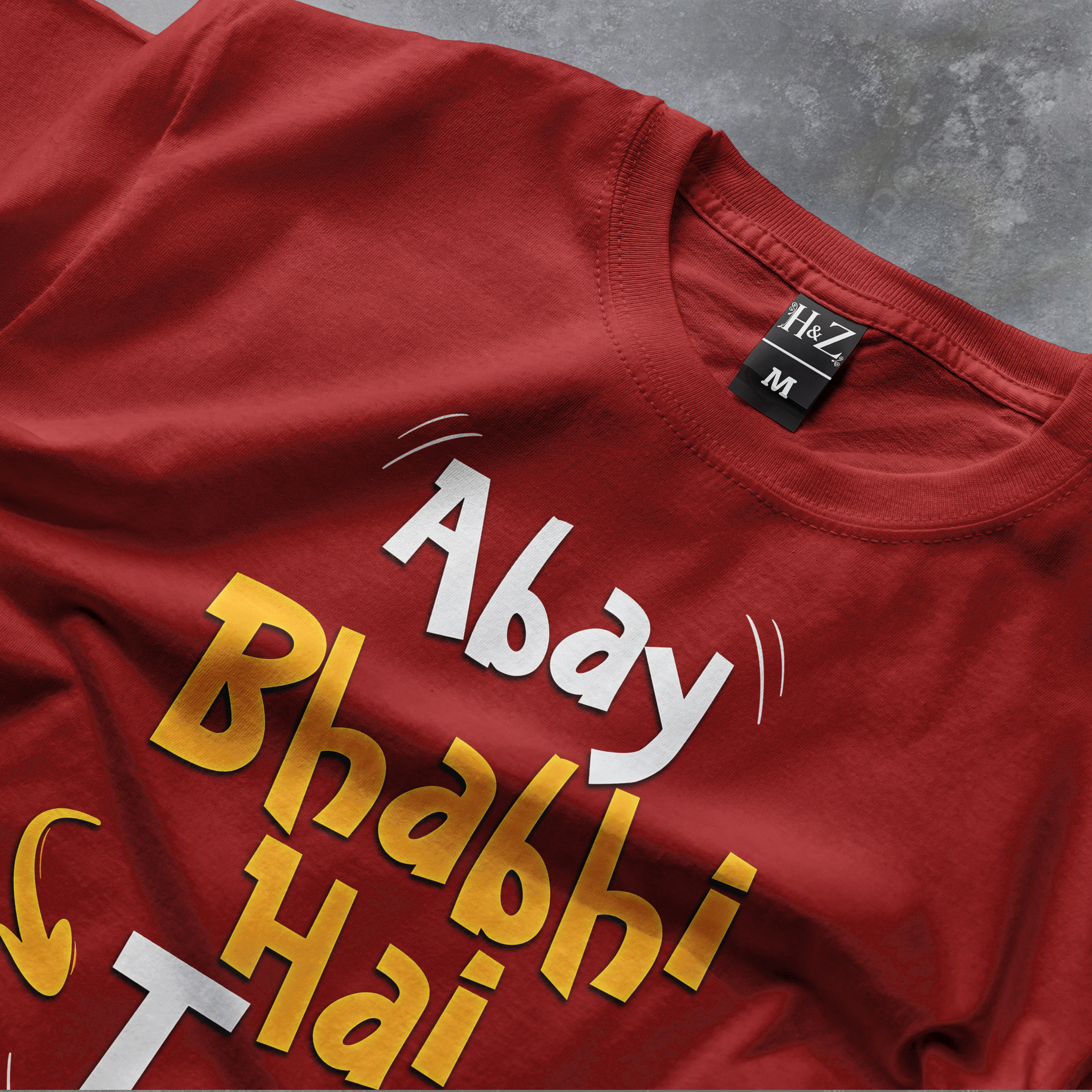 Abay Bhabhi Hai Teri Crew Neck T-Shirt - Image 8