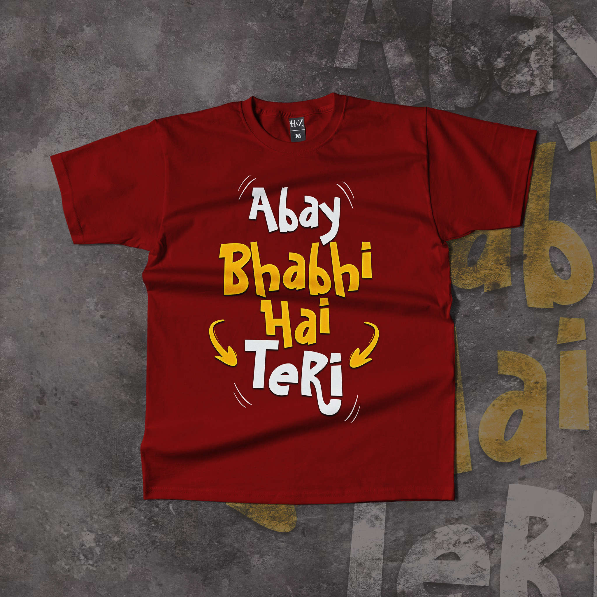 Abay Bhabhi Hai Teri Crew Neck T-Shirt - Image 7