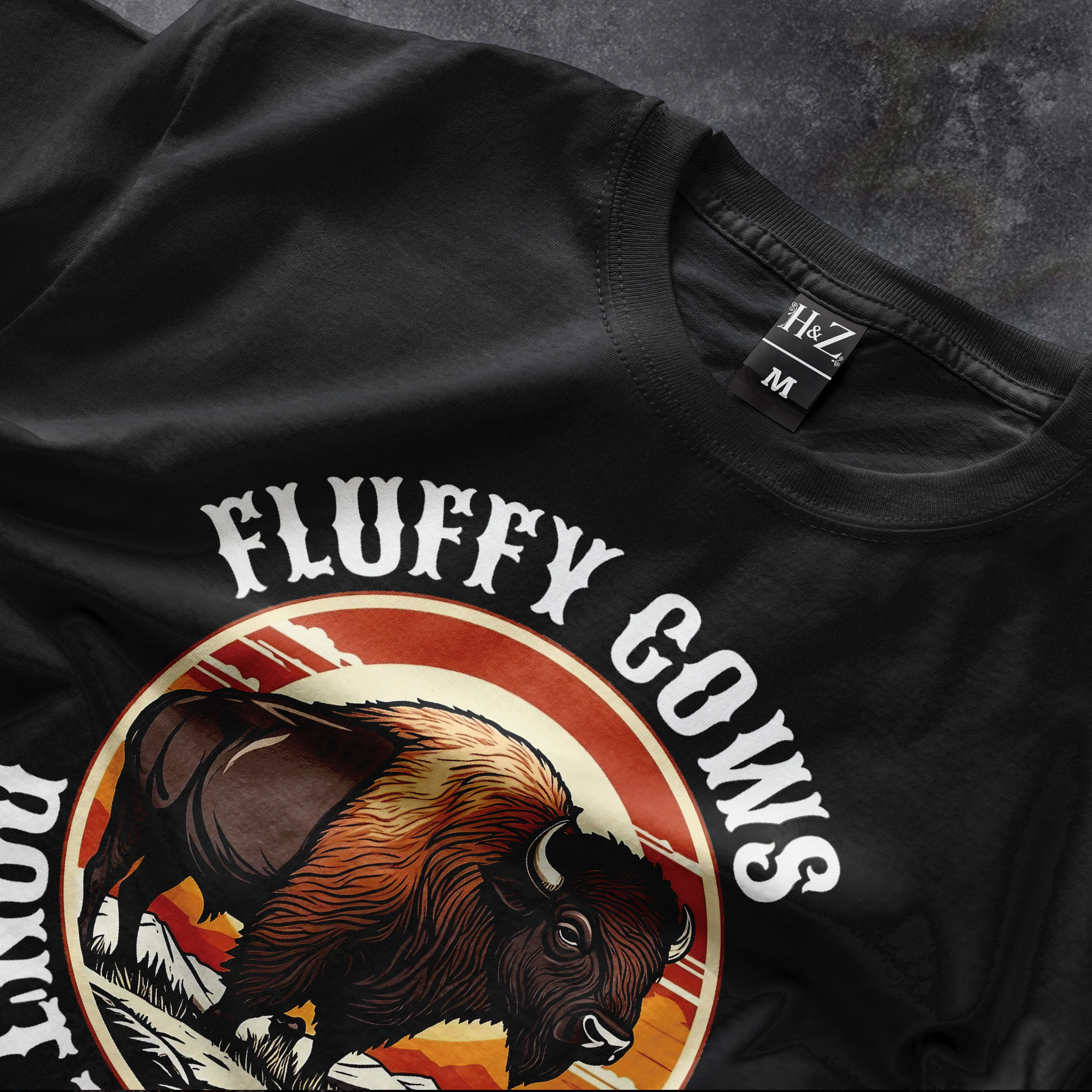 Bison Vintage Retro Wild Crew Neck T-Shirt - Image 2