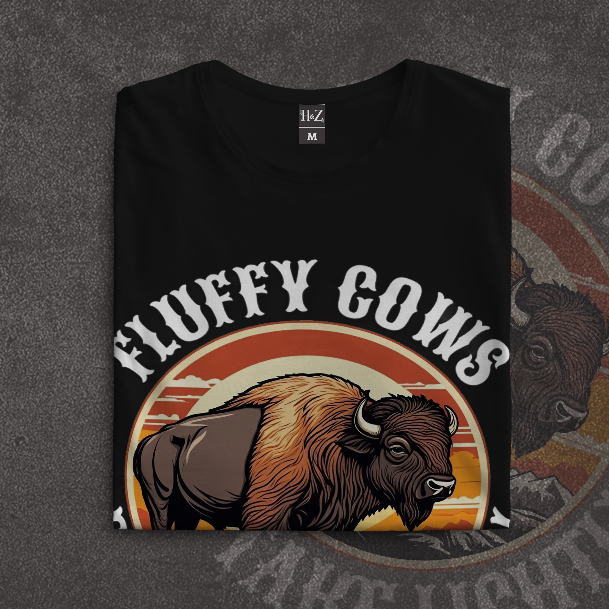 Bison Vintage Retro Wild Crew Neck T-Shirt - Image 6