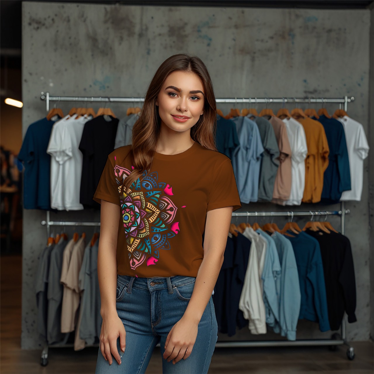 Aurora Mandala Edition Crew Neck T-Shirt - Image 23