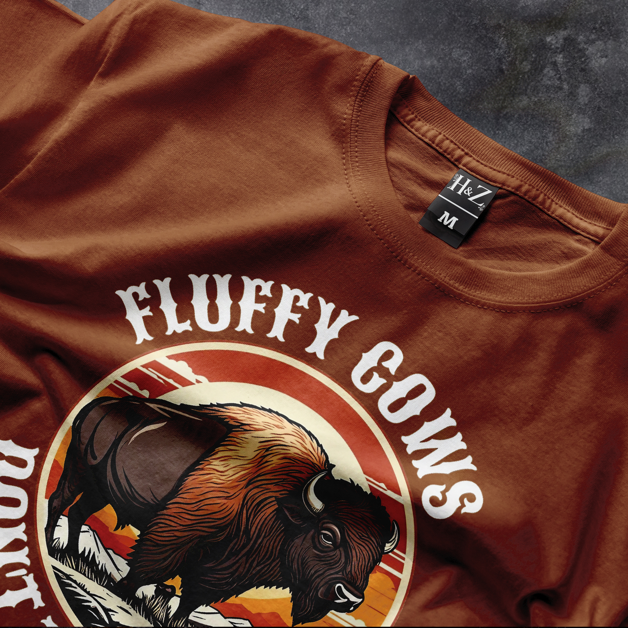 Bison Vintage Retro Wild Crew Neck T-Shirt - Image 14