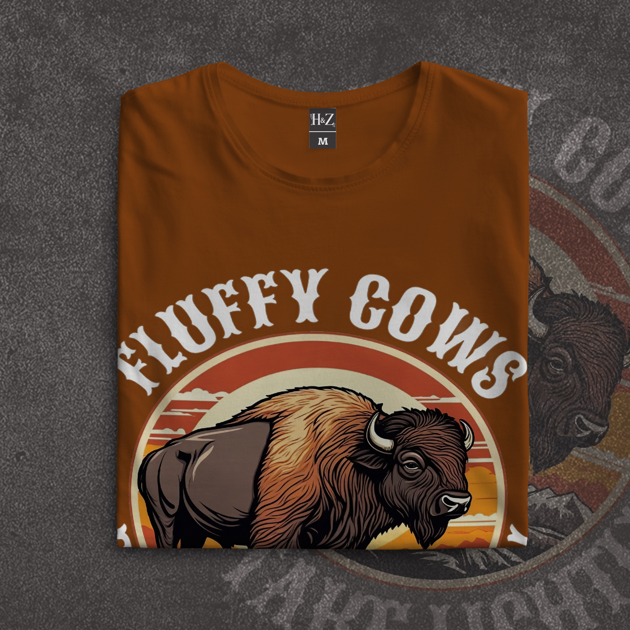 Bison Vintage Retro Wild Crew Neck T-Shirt - Image 18