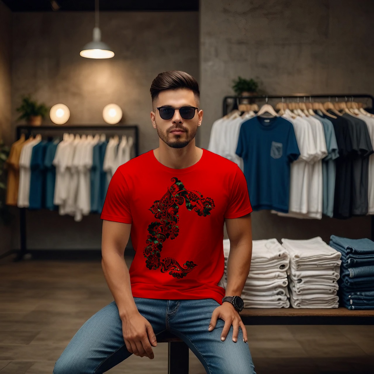 Inkleaf Art Unisex Crew Neck T-Shirt - Image 16