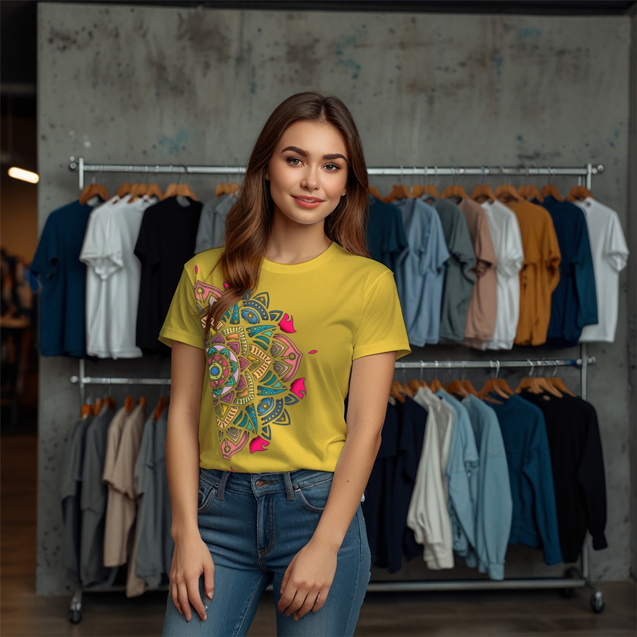 Aurora Mandala Edition Crew Neck T-Shirt - Image 47