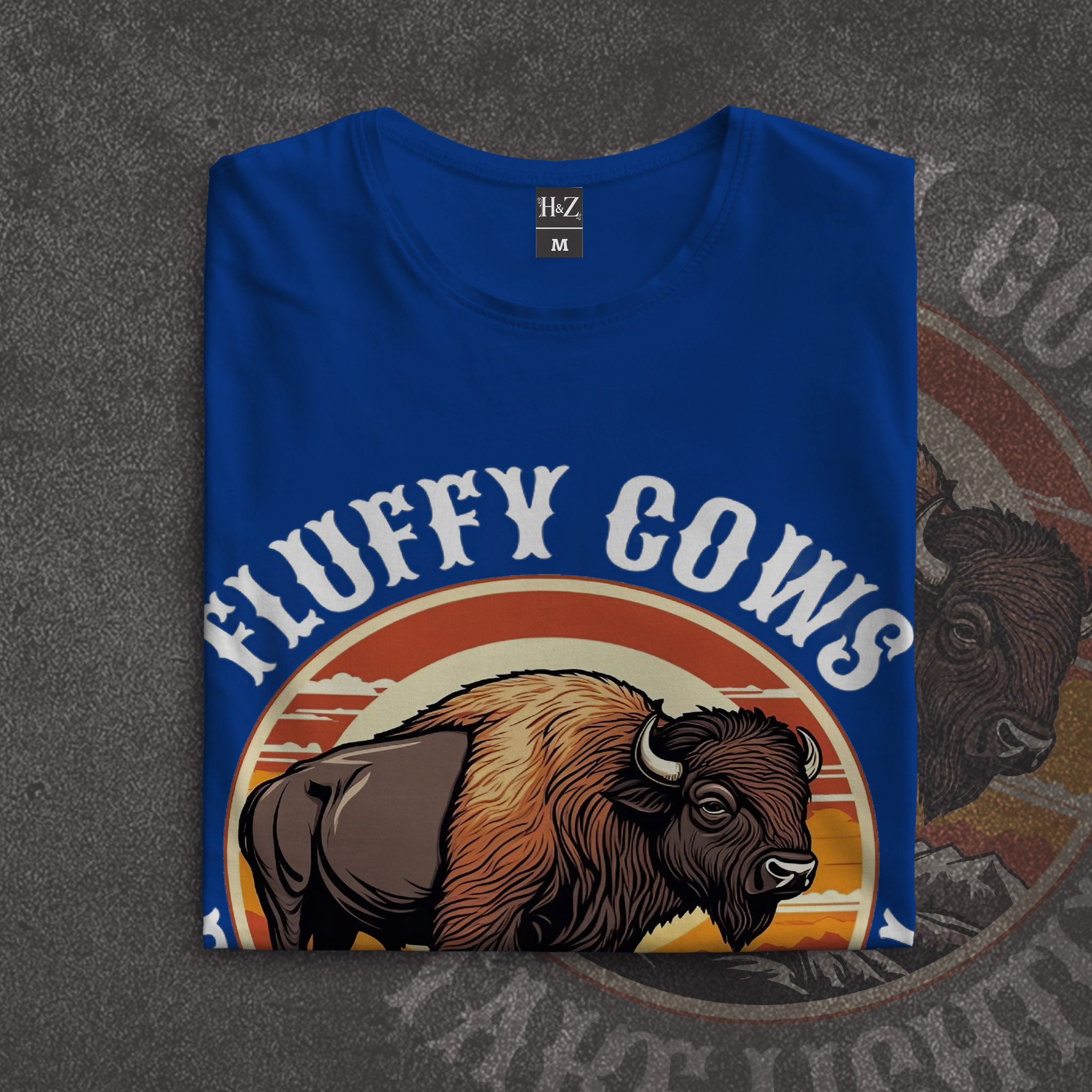 Bison Vintage Retro Wild Crew Neck T-Shirt - Image 24