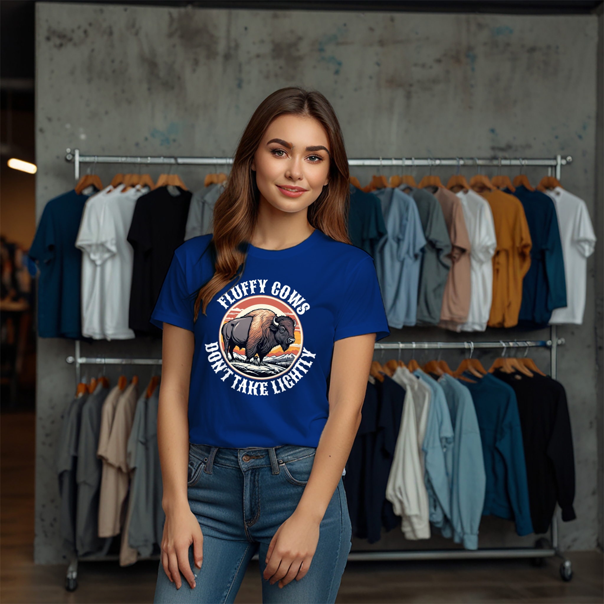 Bison Vintage Retro Wild Crew Neck T-Shirt - Image 23