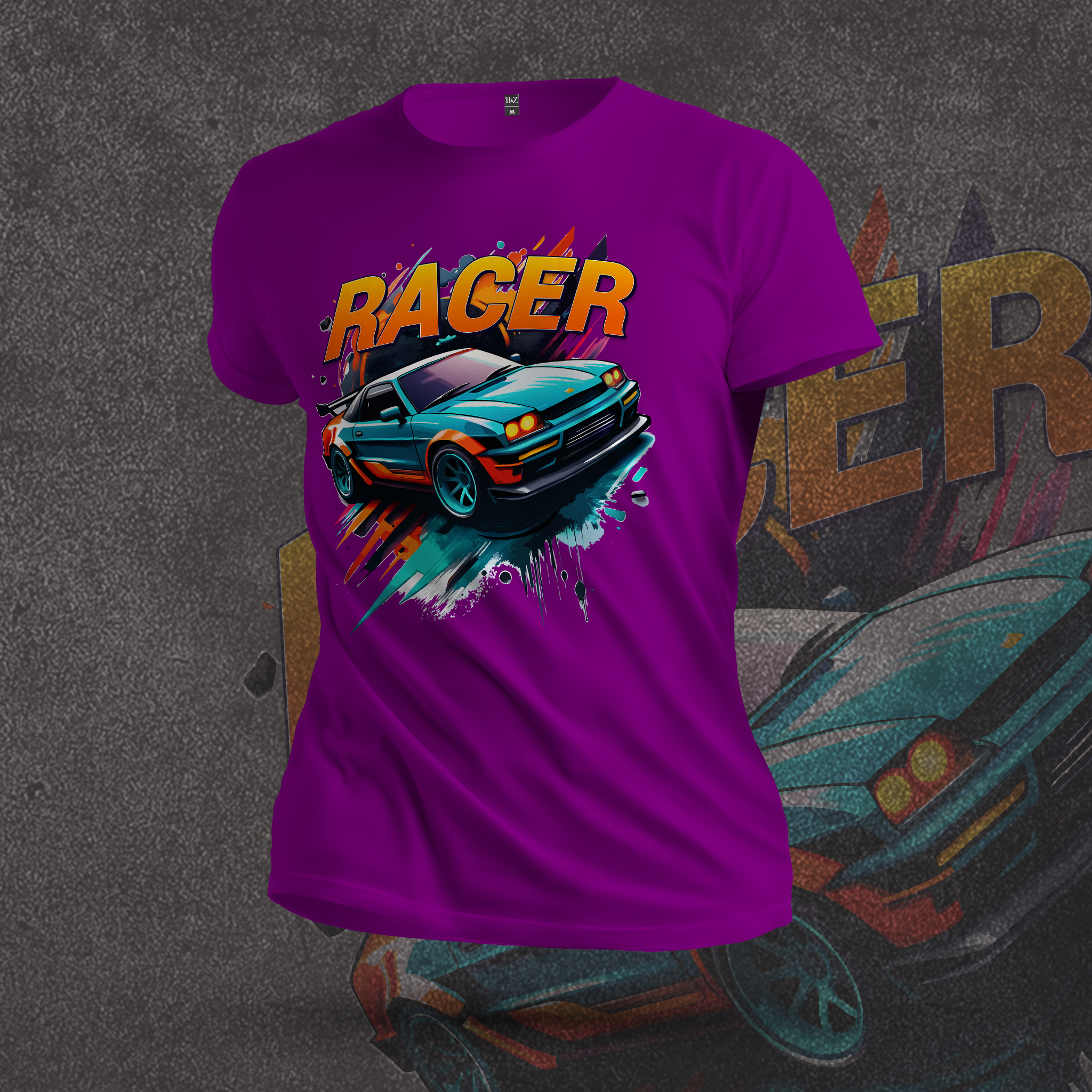 Racer Unisex Crew Neck T-Shirt - Image 3