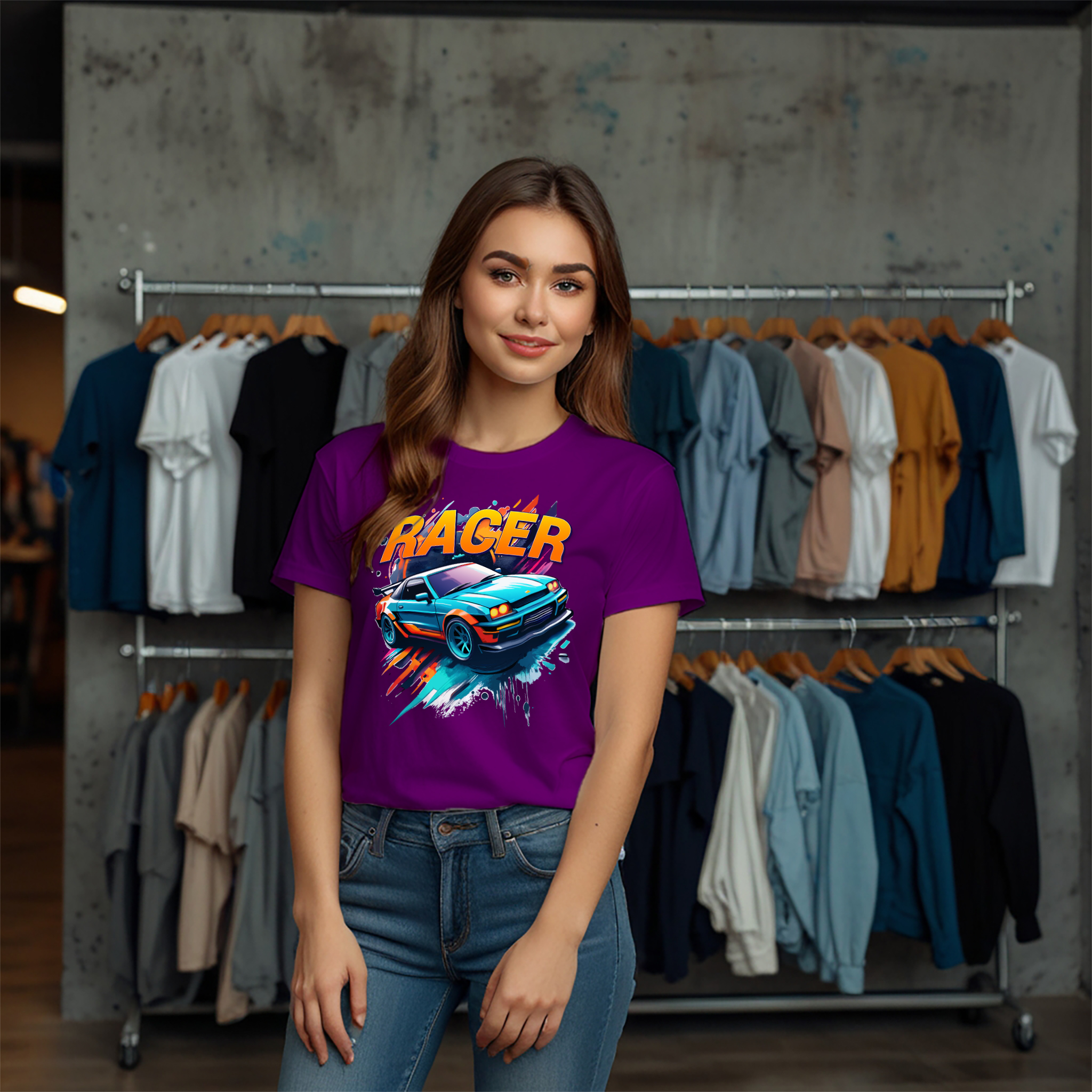 Racer Unisex Crew Neck T-Shirt - Image 5