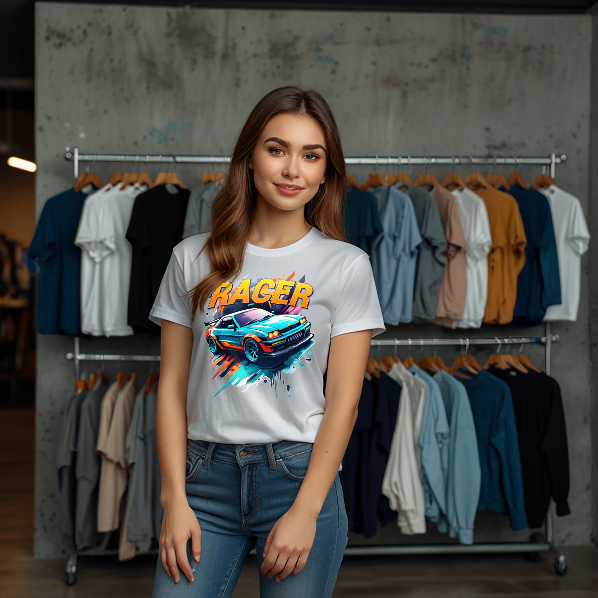 Racer Unisex Crew Neck T-Shirt - Image 17