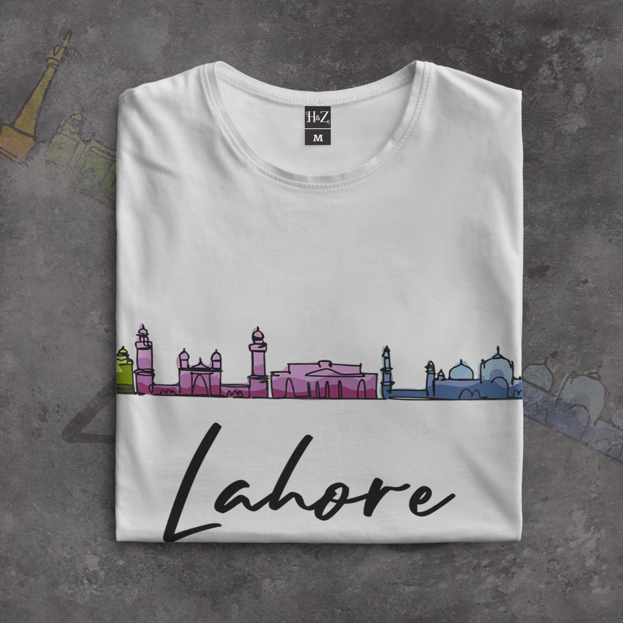 Lahore City Monument Art T-Shirt - Image 6