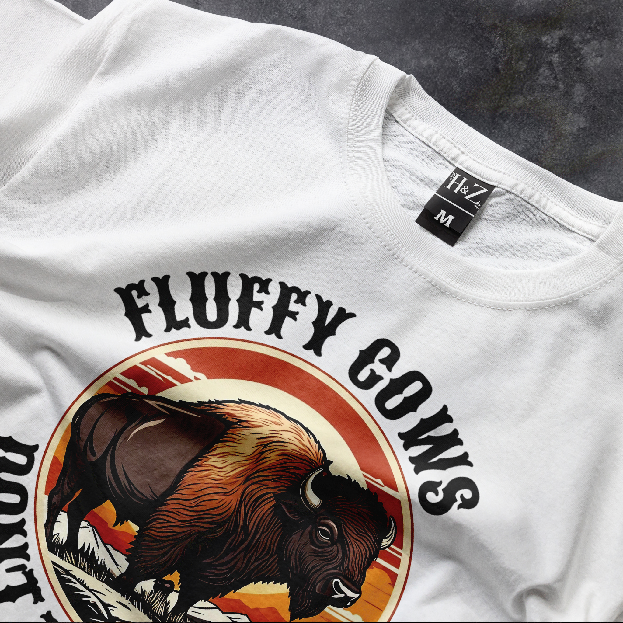 Bison Vintage Retro Wild Crew Neck T-Shirt - Image 8