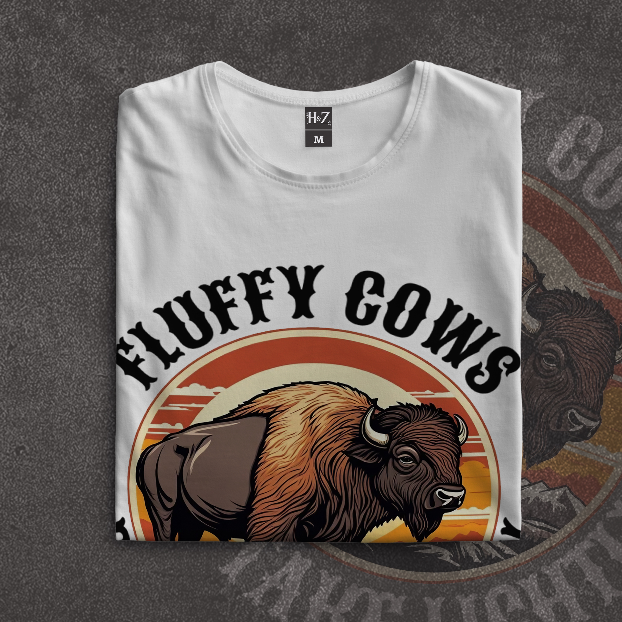 Bison Vintage Retro Wild Crew Neck T-Shirt - Image 12